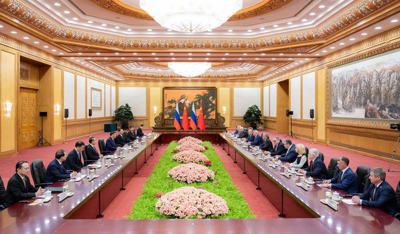 Си Цзиньпин Ресей Мемлекетт?к Думасыны? т?ра?асы В.Володинмен кездест?