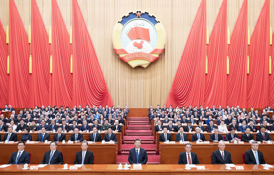 Т?ра?а Си Цзиньпин CPPCC XIV ?лтты? комитет?н?? ек?нш? сессиясыны? жабылу жиынына ?атысты