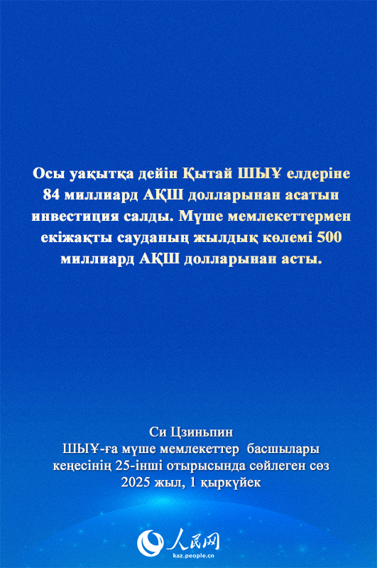 Си Цзиньпинн?? ШЫ?-?а м?ше мемлекеттер басшылары ке?ес?н?? 25-?нш? отырысында?ы ма?ызды с?з?